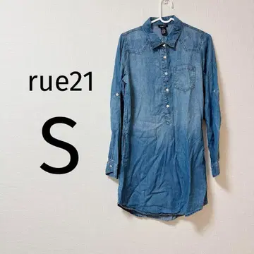 0122 rue21 S 데님 셔츠 여성용 긴팔