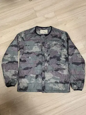 카모 패턴 퀼팅 자켓