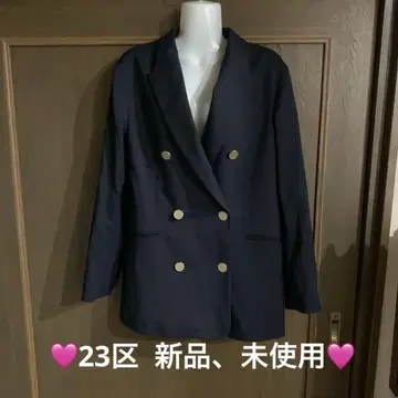 23구 다크 네이비 더블 브레스트 테일러드 자켓
