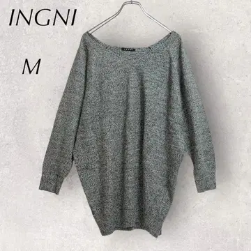 INGNI V넥 스웨터 ( M ) 얇은 소재 니트 촉감 좋음 그레이