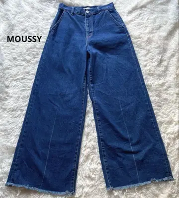 MOUSSY 마우지 와이드 데님 플레어 팬츠 27인치