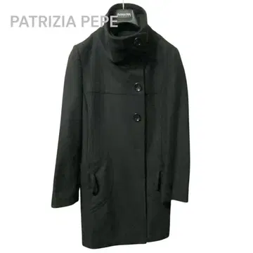 [] PATRIZIA PEPE 스탠딩 칼라 울 코트 이탈리아제