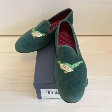 새상품 트리커스 룸슈즈 그린 자수 size 8.5 키지