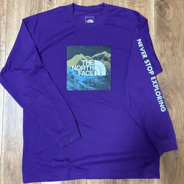 THE NORTH FACE 퍼플 M 사이즈 긴팔T셔츠