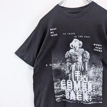 US 구제 의류 IT 이트 페니와이즈 무비T셔츠 호러 블랙 M