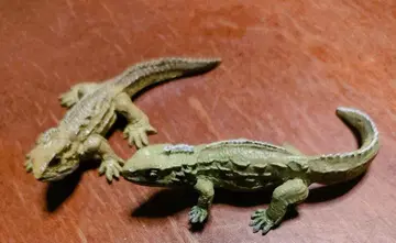 옛 도마뱀 피규어 2체 세트