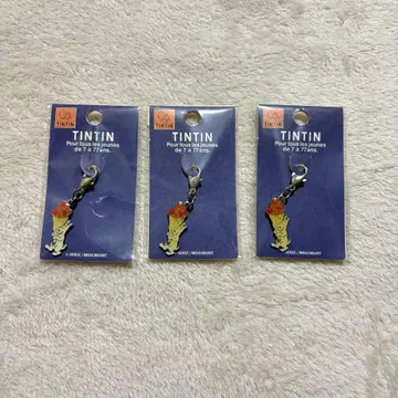 땡땡의 모험 TINTIN 지퍼 참 부케 스노위