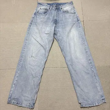 ZARA 배기 데님 블루 라이트 블루