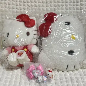 산리오 헬로키티 키티 봉제 인형 쿠션 가챠 키링