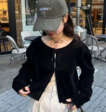 Kastane 카스타네 벨로아 튤 2WAY 가디건