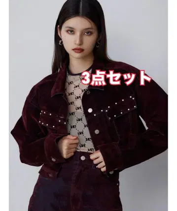 플로키 데님 자켓 플로키 배럴 레그 데님 플로키 모노그램