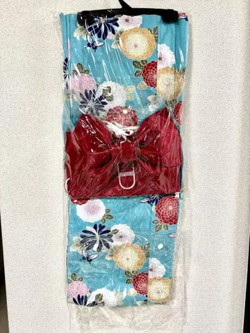 유카타 오비 세트 스카이블루