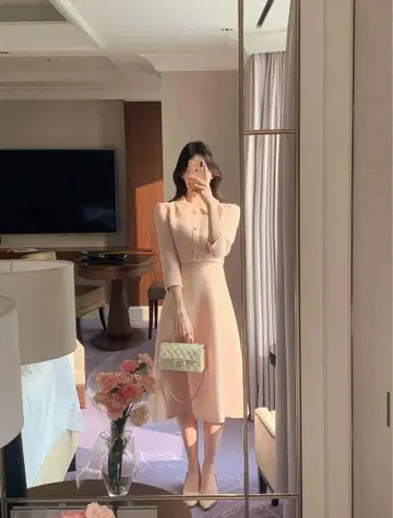 A라인 원피스 (핑크)