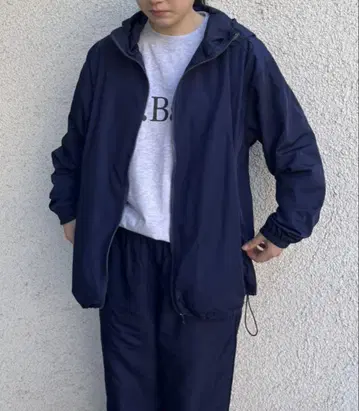 풀 집업 나일론 블루종