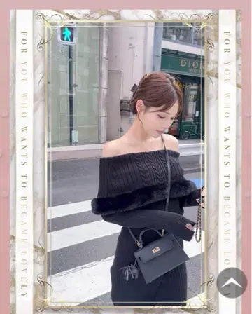 Rady 레이디 퍼 오프숄더 니트