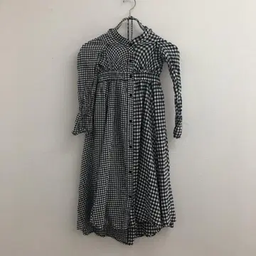 코코딜 깅엄 체크 블라우스 셔링 디자인 2