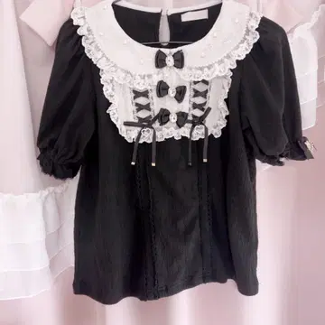 LIZLISA 더블 스핀들 컷 상의 블랙