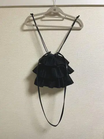 [거의 미사용] LAKORE 라메 프릴 복조리 숄더백