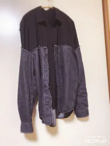 #셔츠 절개 긴팔 #데님 #레이온 등