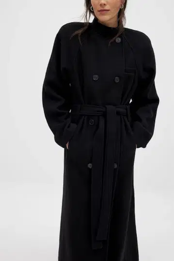 클레어 로즈 x NK-AD 블랙 롱 코트