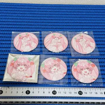 벚꽃 미쿠 캔뱃지 세트 벚꽃 파티 슈가 하츠네 미쿠 w
