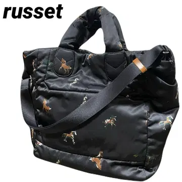 russet 러셋 말 패턴 2way 나일론 토트백 숄더백