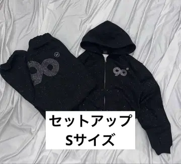 9090 girl Logo Glitter 셋업