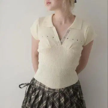 andmary 린지 로고 탑 White