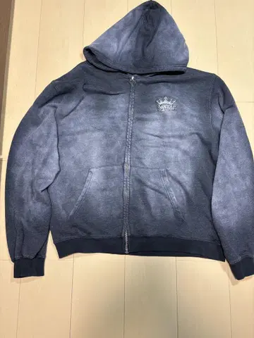 9090 Motion King Logo Pigment Zip Hoodie