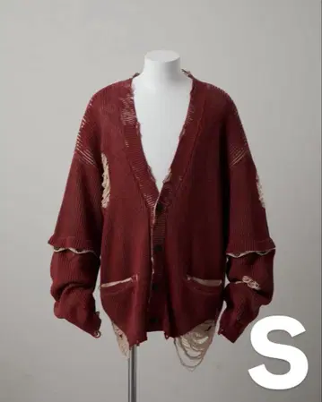 GRANCY 그랑시 디스트럭션 디자인 빅 가디건 S 사이즈