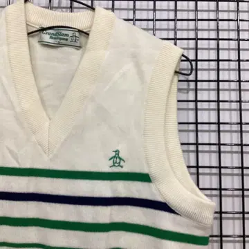 A711 munsingwear 베스트 보더 화이트 남녀 공용 S