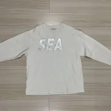 WIND AND SEA 화이트 긴팔 티셔츠