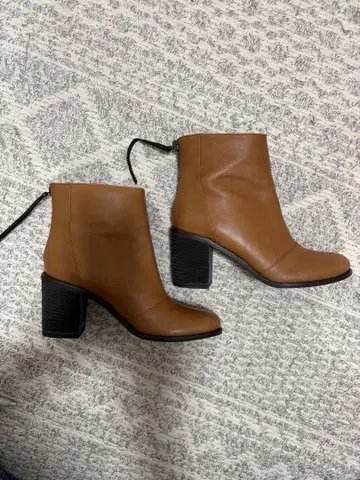 Sellenatela 숏부츠 카멜 36 23cm 가죽