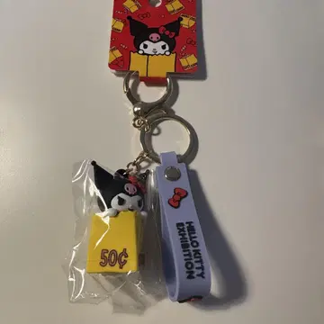 헬로키티전 Hello Kitty전 쿠로미 입체 러버 키링