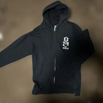 REBEL8 블랙 집업 후드티