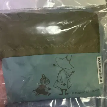 KINOKUNIYA 무민 컴팩트백 기노쿠니야 에코백 블루 그레이