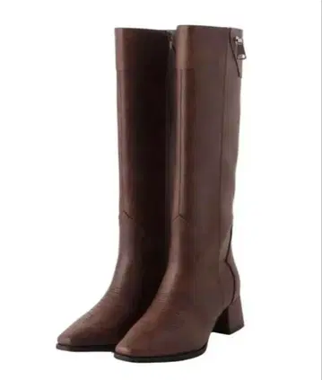 ACLENT 카프 지퍼 웨스턴 롱 부츠