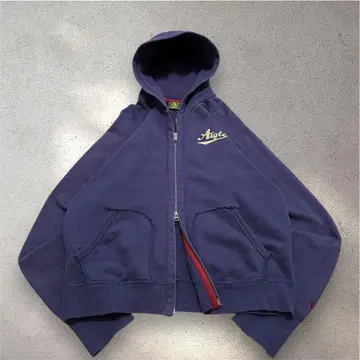 00s Aigle 이글 더블 지퍼 선페이드 후드티 city
