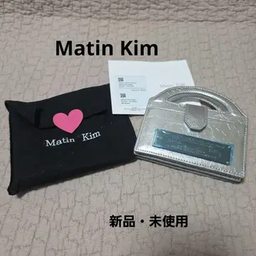 Matin Kim 실버 카드 케이스 MK4211WL004M