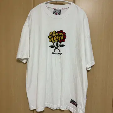 GRAF&WU 꽃 자수 T셔츠 XL 화이트