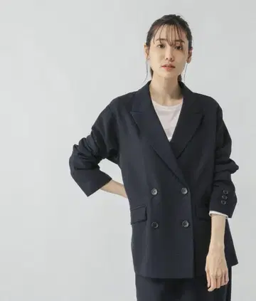 GLOBALWORK 우츠쿠 실루엣 W 크로스 자켓