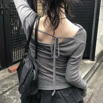 anyonemore 긴팔 티셔츠 그레이