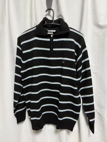 LACOSTE 스트라이프 하프 지퍼 니트