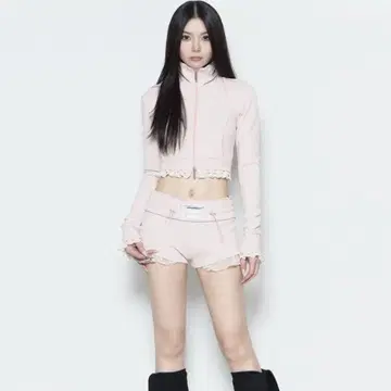 theredthread S jersey shorts lace jacket