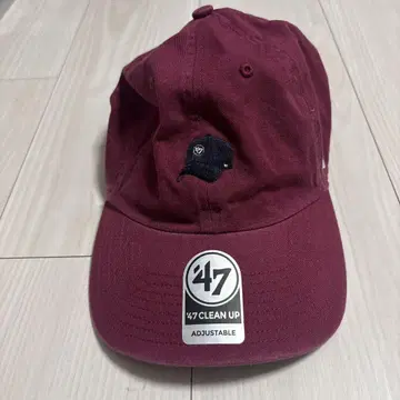47 CLEAN UP 버건디 캡