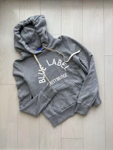 BLUE LABEL CRESTBRIDGE 로고 후드티 그레이