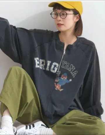 IRIEY 스노우 워시 하프 지퍼 풀오버