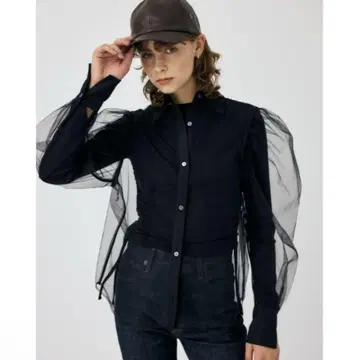 TULLE LAYERED SHIRT 블라우스