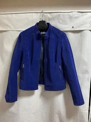 데시구알 Desigual 스웨이드 느낌 자켓 블루 새상품 미착용