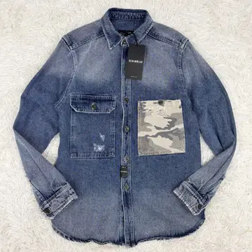 미사용 새상품! ZARA MAN 자라 데님 셔츠 자켓 인디고 L